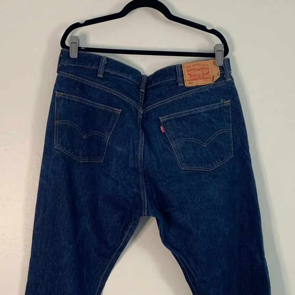 Levi’s 501 Original Fit Jeans Men’s 40x30 Dark Wash Button Fly Classic Straight